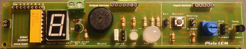 Pixie LEM Input/Output board for Microcontroller teaching